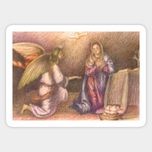 Mary and the Angel. Sticker